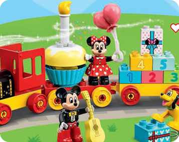 Colorful children's train with characters